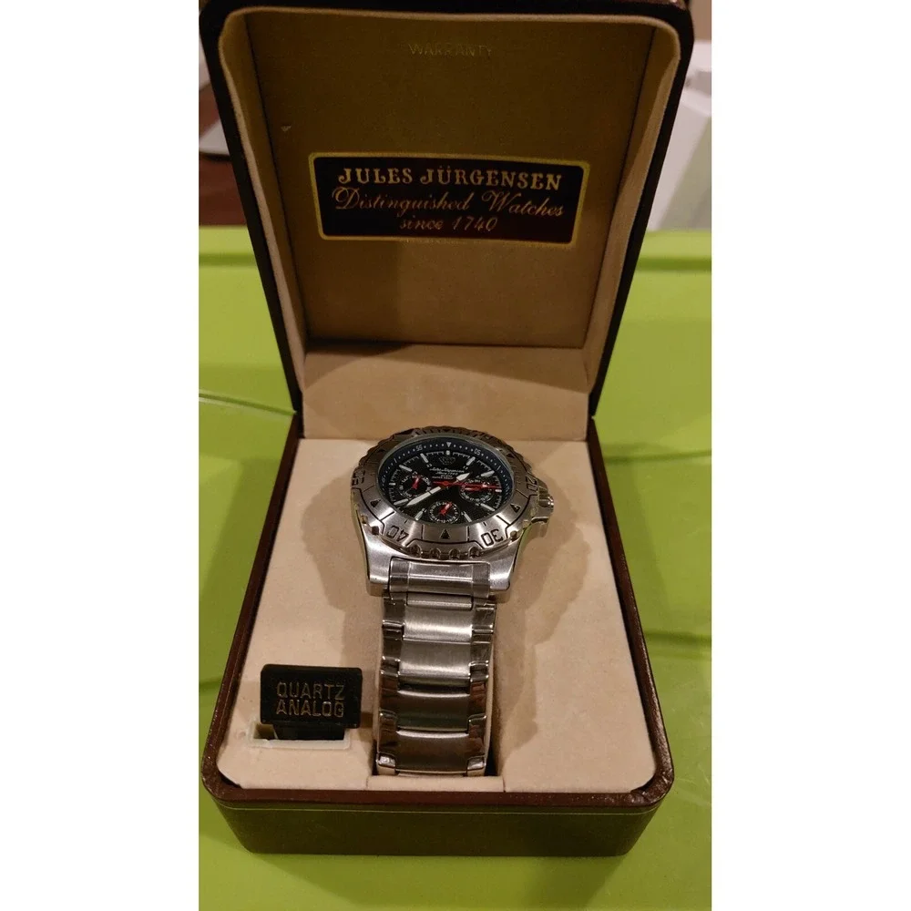 urgensen Quartz Watch  RARE Vintage Jules Jurgensen Watch Chronograph No Baterry